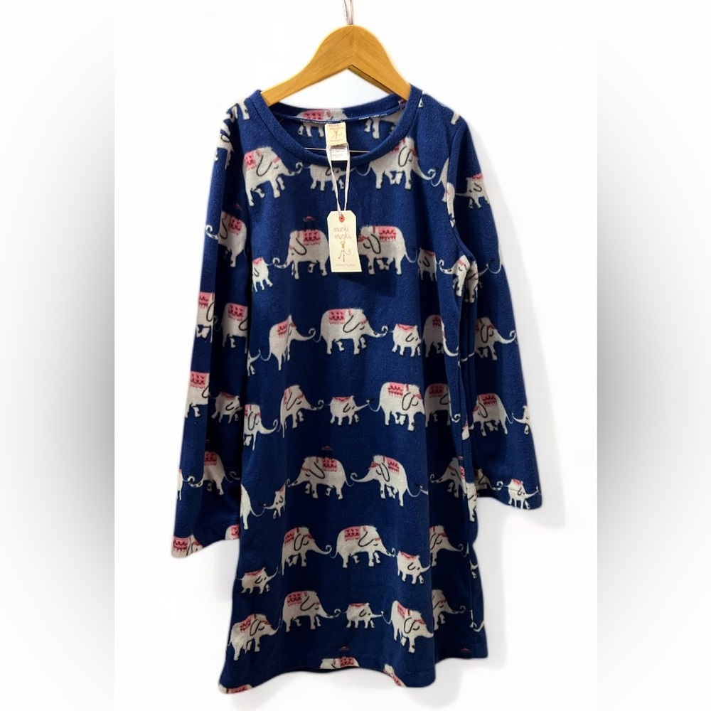 MUNKI MUNKI girl’s fleece Night Gown NWT